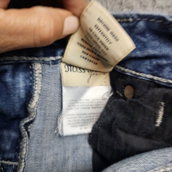 Miss Me Jeans Womens 28 Blue Bootcut Stretch Low Rise *Read* - Picture 13 of 14